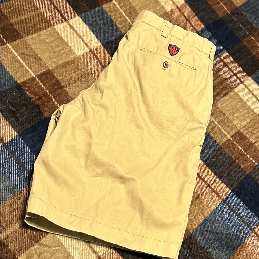 Classic Tan Flat Front Men's Shorts